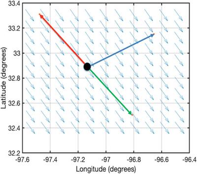 Wind-optimal lateral trajectories for a multirotor aircraft in urban air mobility